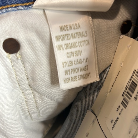 NWT AGOLDE 90’s Pinch Waist High Rise Straight Jeans Size 32 - Picture 10 of 10